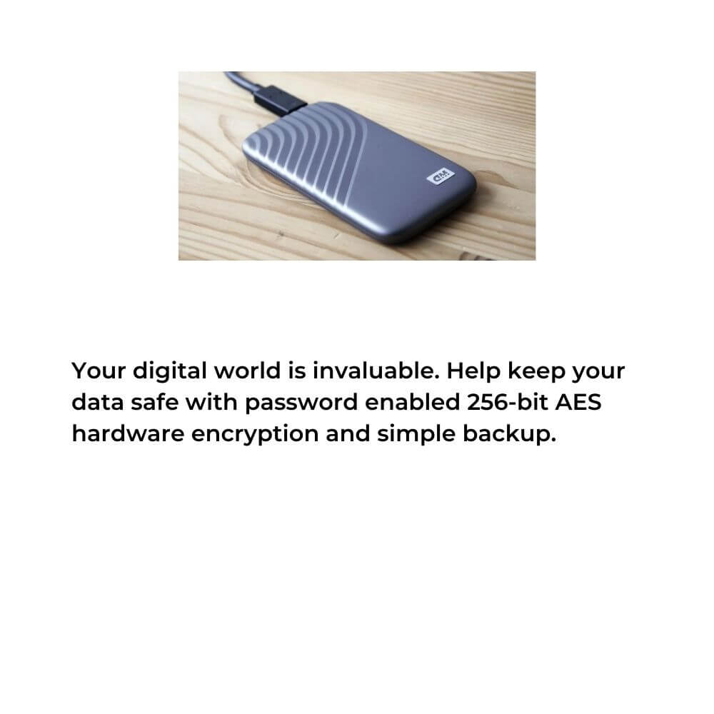 【Box Condition Not Good】WD My Passport SSD External SSD Type-C with USB 3.0 Adapter